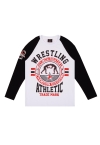 Лонгслив LEADER WRESTLING чёрно-белый